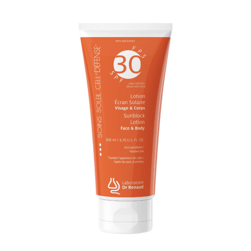 Cell'defense Lotion Solaire Minérale Visage et Corps FPS 30